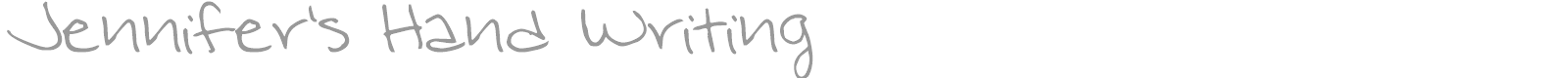 Jennifer's Hand font preview